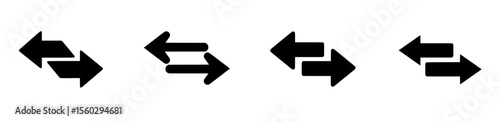 Four pairs of opposing horizontal arrows, some slightly angled.
