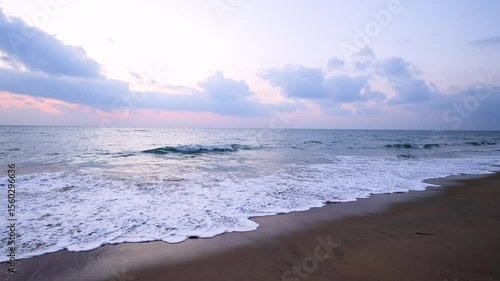 Beautiful sunset or sunrise on the beach