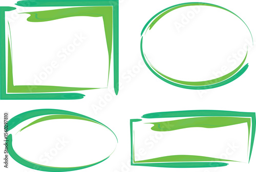 light green abstract colorful creative frames shapes