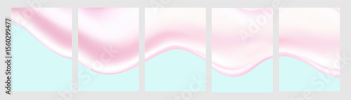 Liquid blue vector dripping ice cream texture.Glossy sugary flow drip.