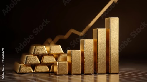 Animated conceptual video of gold rising in value