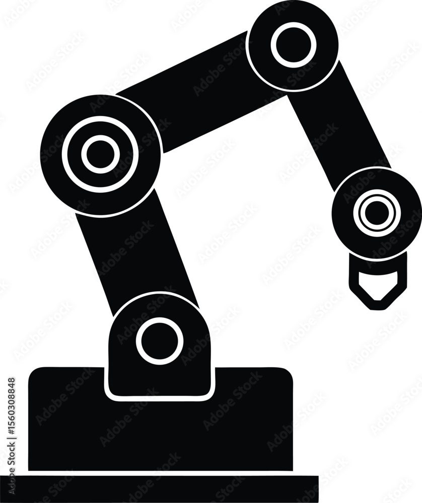 Robot arm: A striking image of a robotic arm, representing cutting-edge technology in a stylized, monochrome presentation. Perfectly suited for innovation and automation themes. Robot arm: A striking image of a robotic arm, representing cutting-edge technology in a stylized, monochrome presentation. Perfectly suited for innovation and automation themes.