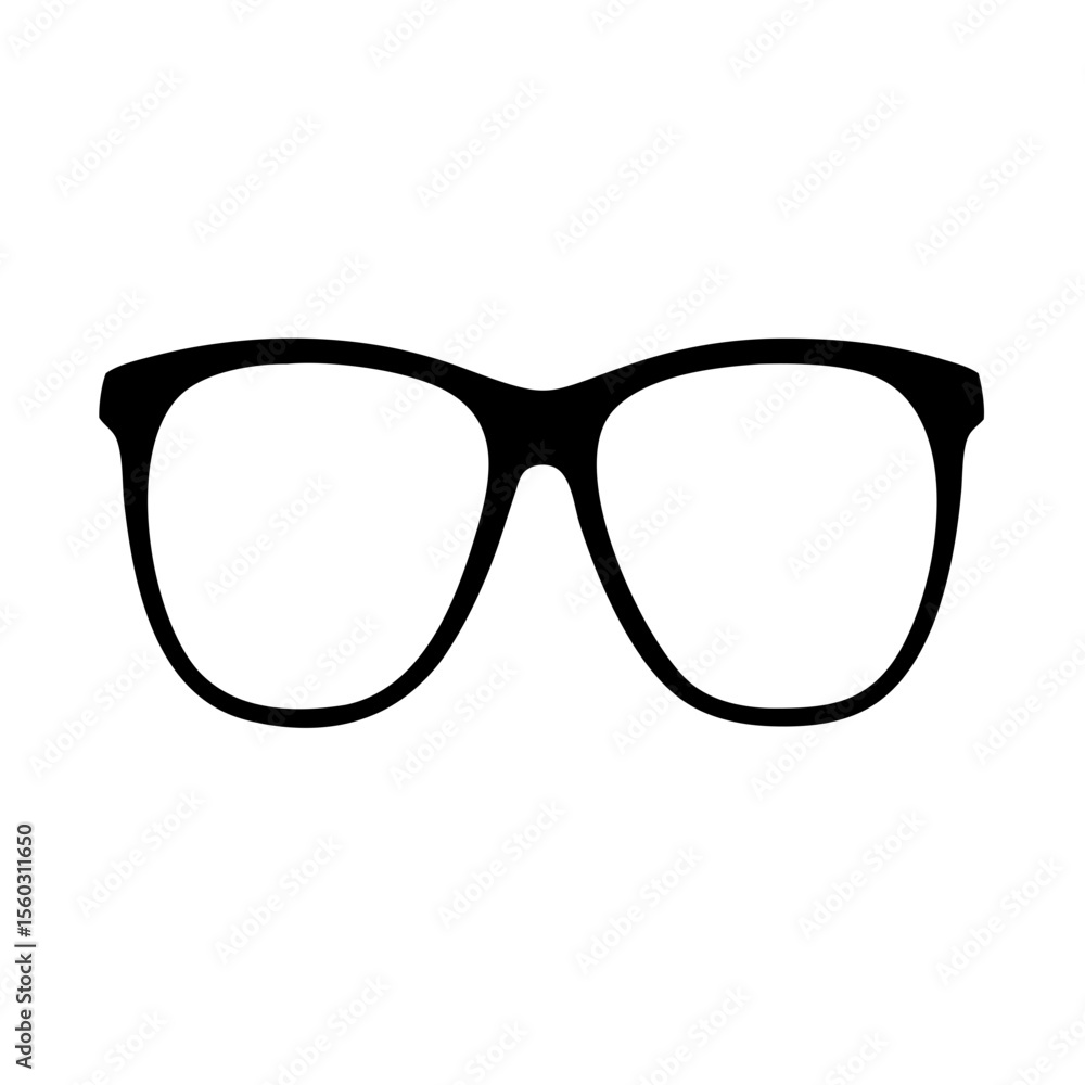 Fototapeta premium Glasses icon Stencil vector illustration 