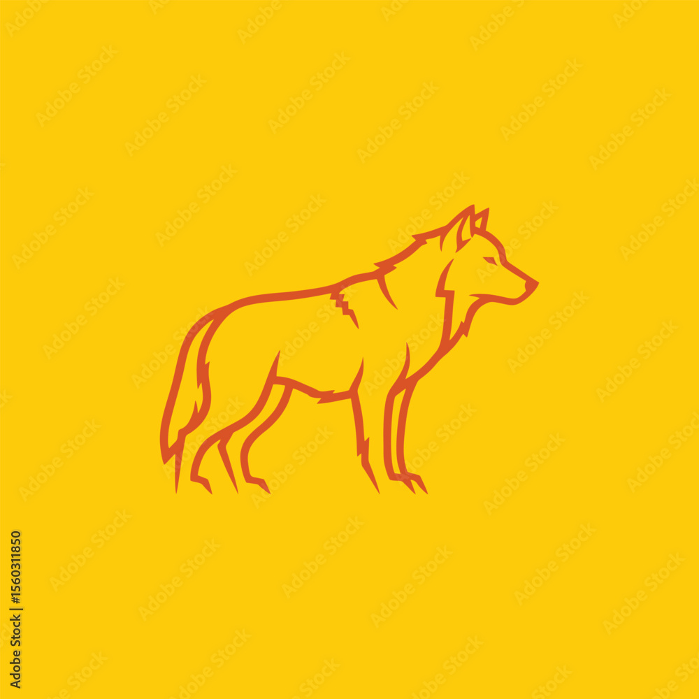 Obraz premium wolf vector illustration