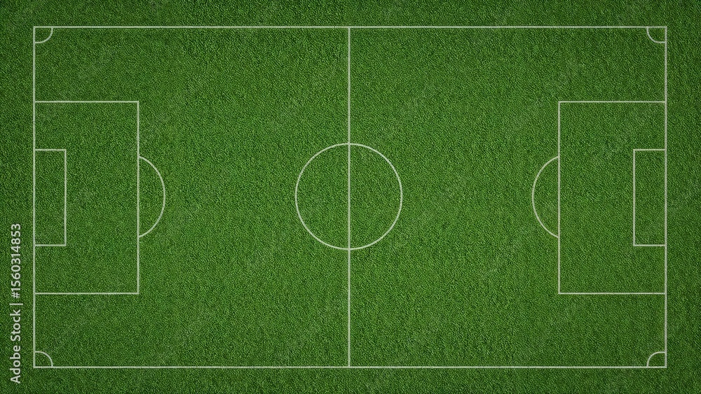 Obraz premium Aerial View of Soccer Field
