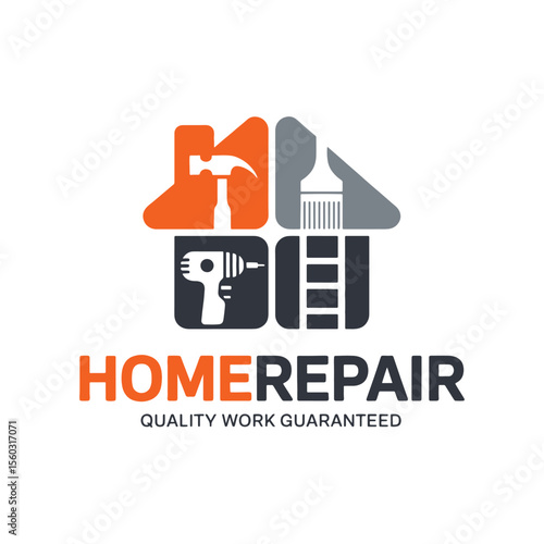 Unique home construction logo Modern and minimalist vector and abstract logo