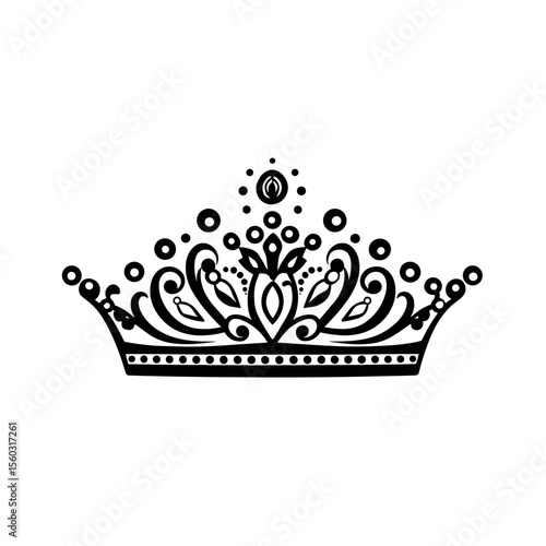 Royal tiara icon with elegant detailing.