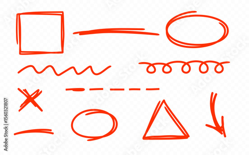 Red underline scRed underline scribbles vector designribbles vector design