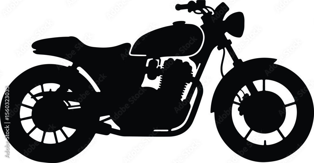 Obraz premium Motorcycle silhouette, Chopper motorcycle silhouette vector, motorcycle icon, motorcycle silhouette vector illustration on white background