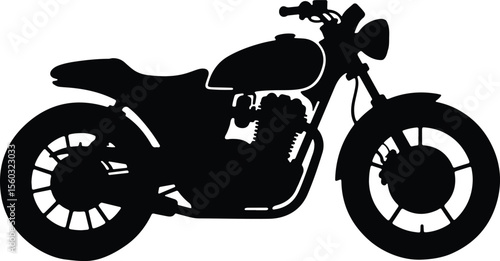 Motorcycle silhouette, Chopper motorcycle silhouette vector, motorcycle icon, motorcycle silhouette vector illustration on white background