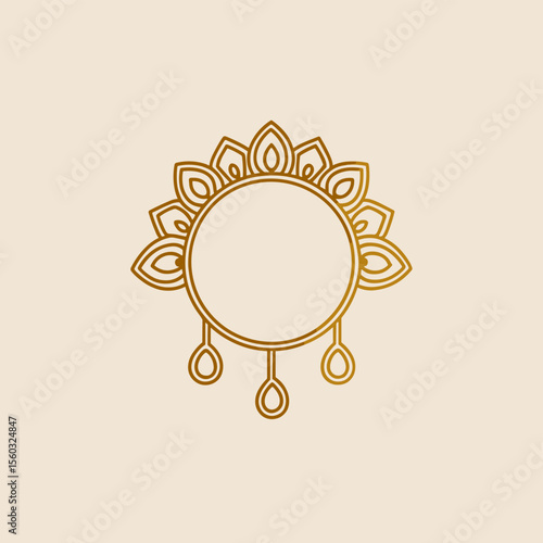 Minimal brooch pin with fashion vibe.