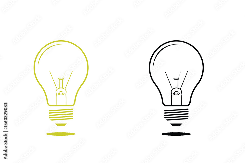 Creative idea concept using a light bulb icon with a glowing effect, flat vector minimal style
Creative idea concept using a light bulb icon with a glowing effect, flat vector minimal style
