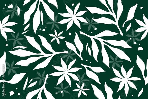 Organic abstract flowers shapes floral pattern. seamless pattern. floral print. botanical background. boho style