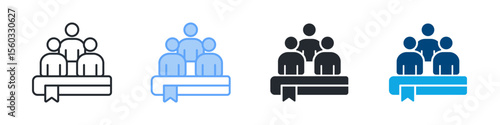 Alumni Icon Set Multiple Style. Designed In Outline, Blue, Glyph, Dual Tone