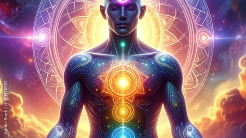 Abstract spiritual figure