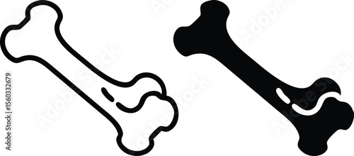 Dog Bone Icon – Pet Chew Symbol for Animal Treat, Toy, and Veterinary Design