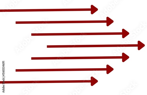 red arrows in white background 