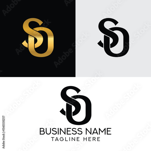 OS logo designs vector, OS monogram logos, OS luxury logos, OS vector design templates