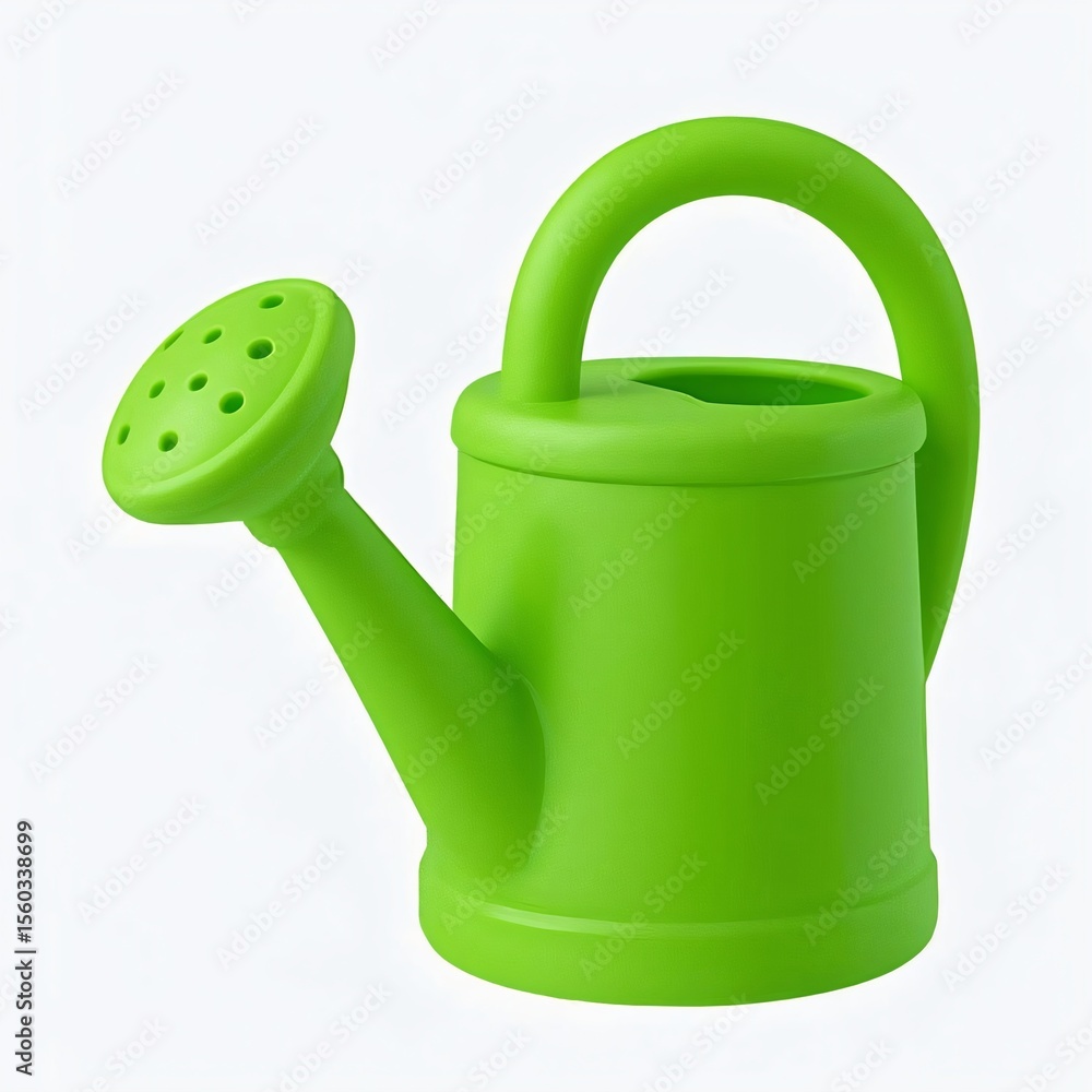 Icon 3D Green Watering Can Icon 3D Green Watering Can