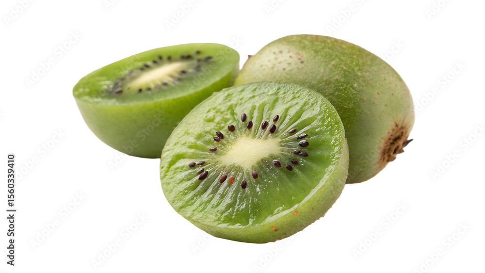 Fototapeta premium Kiwi berry isolated on a white background PNG. AI GENERATED.
