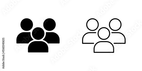 Group of People Icons  Teamwork, Community, and Collaboration Symbols