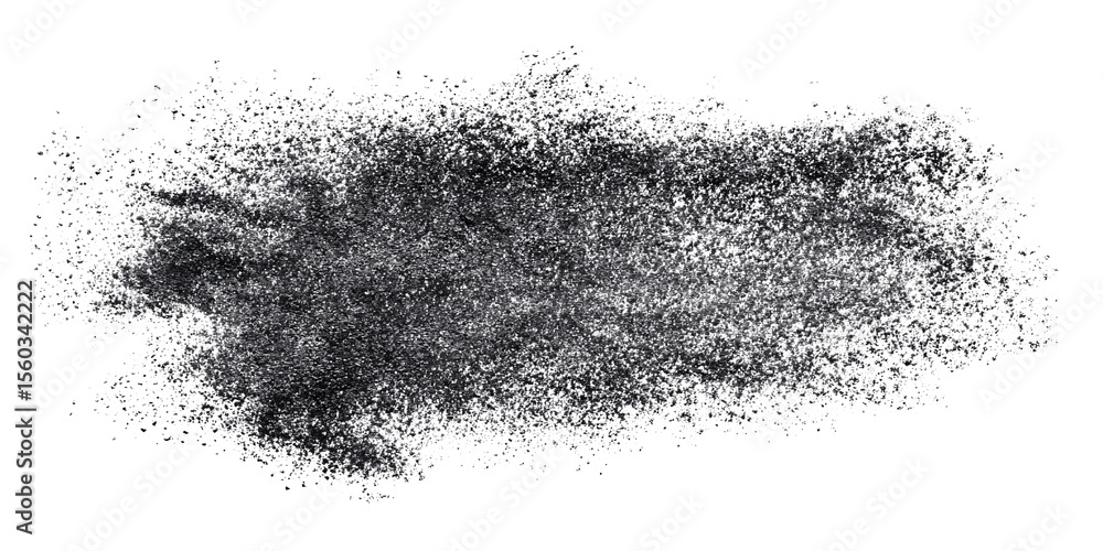 Fototapeta premium Abstract silver glitter texture on black background, sparkling dust effect for festive design and luxury backdrop Concept of celebration, glamour, and shine