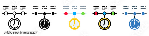 Timeline icon multiple style 