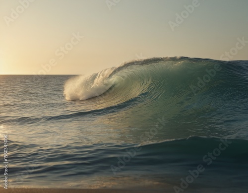 Wave at sunset