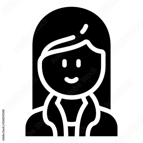 Long hair woman with jacket