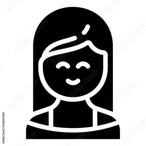 Long hair woman with shoulder sweater