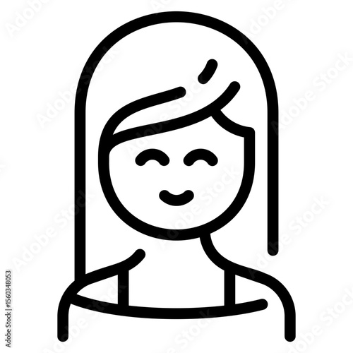 Long hair woman with shoulder sweater