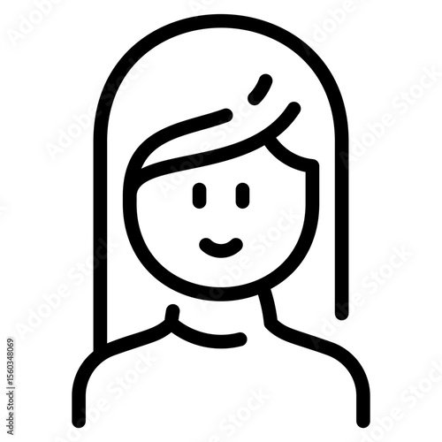 Long hair woman with turtleneck sweater