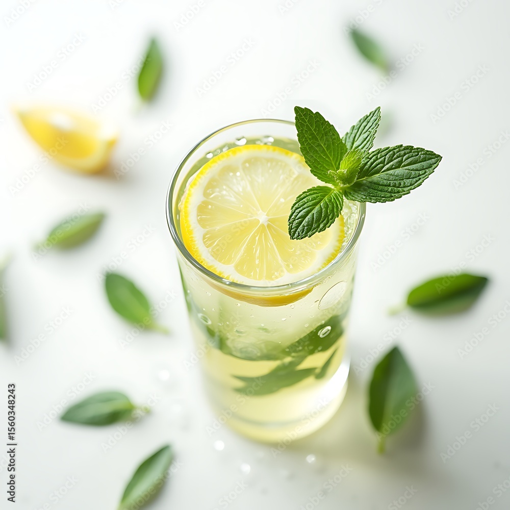 Fototapeta premium Lemon Mint Drink 