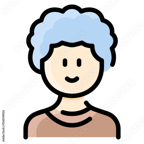 Curly man with sweater