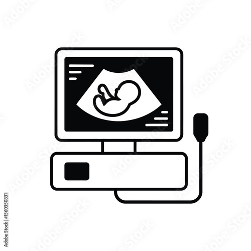 Ultrasound Image of Fetus in the Womb