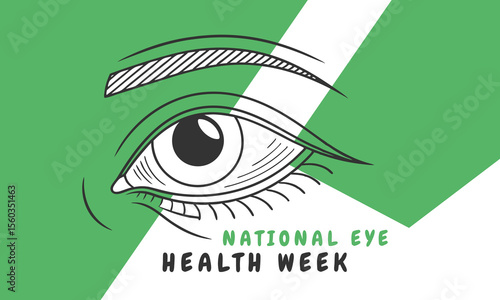 National Eye Health Week. Eye Health concept Design Background.