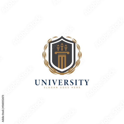 Family Crest or Royal Crest or University School Badge logo design