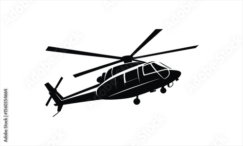 Modern airplane silhouette for aviation and travel designs silhouette