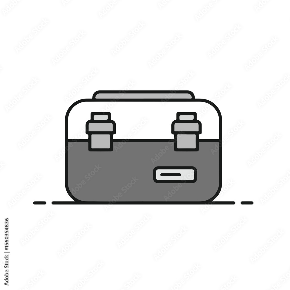 A toolbox icon, filled with possibilities A toolbox icon, filled with possibilities
