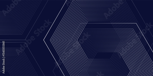 Modern blue background blue andwhite gradation. Hexagon effect style simple design good art absract  nice line