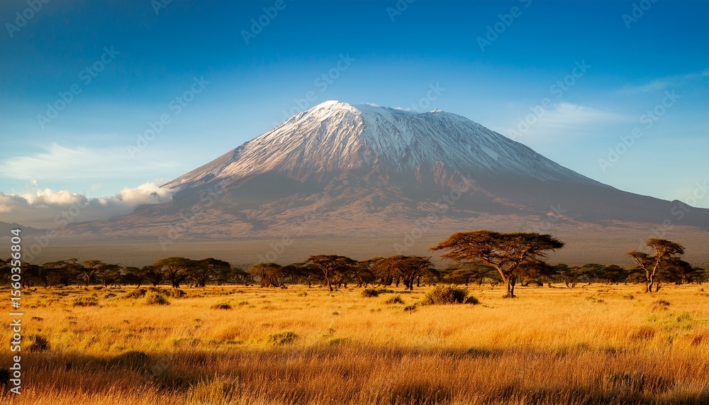 Fototapeta premium kilimanjaro on african savannah