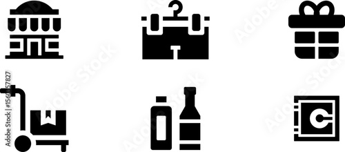 Modern Rounded Filled Retail Icon Set