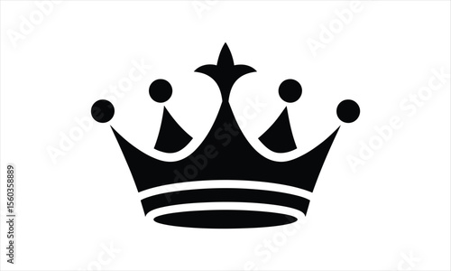 Elegant royal crown silhouette for regal designs