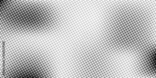 Set of halftone dots gradient pattern texture isolated on white background. Straight dotted spots using halftone circle dot raster texture. Vector blot half tone collection.