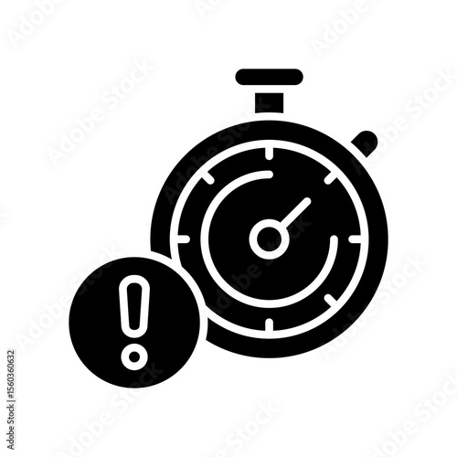 Deadline glyph icon