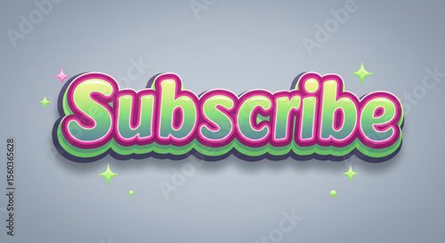 Colorful Subscribe Button Design  Eye-Catching Graphics for Social Media