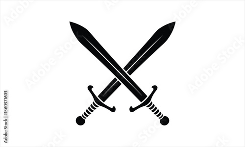 Collection of stylized sword silhouettes in various historical and fantasy designs