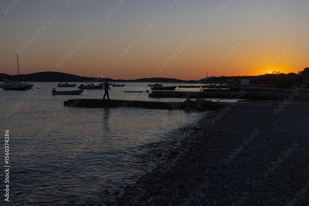 Obraz premium sunset on the Adriatic coast