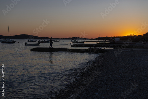 sunset on the Adriatic coast 