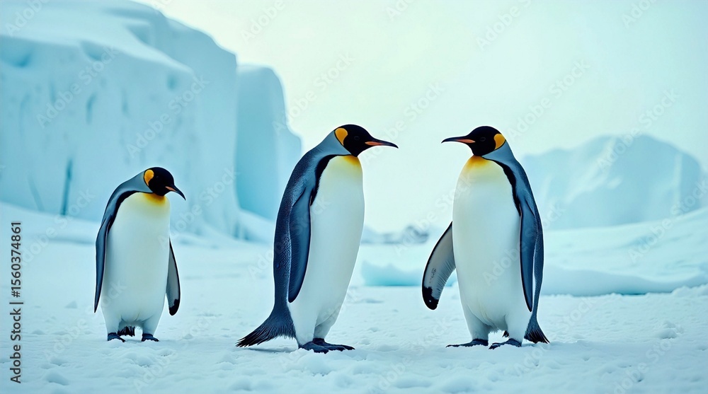 Fototapeta premium two penguins on the rocks